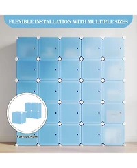 gaomon 12-Cube Stackable Modular Shoe Storage Cabinet Organizer with Doors