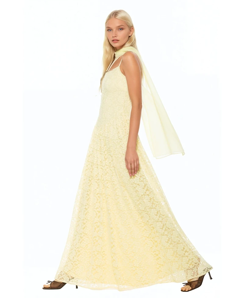 Alexia Admor Women's Marin Draped Bodice Dropped Waist Gown Dress