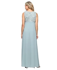 Alex Evenings Women's Empire Waist Long Open Soutache Jacket Dress