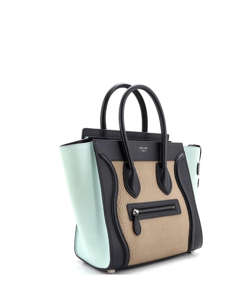 Pre-Owned Celine Micro Tricolor Luggage Bag Leather