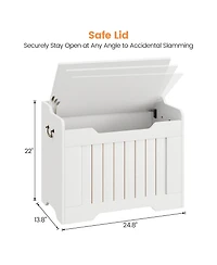 gaomon 24.8" Wooden Kids Toy Chest and Multi-Functional Storage Bench