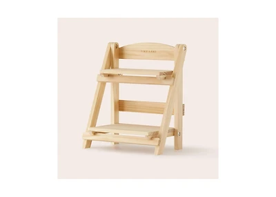 Tiny Land Play Kitchen Accessories – Play Kitchen Food Storage: Versatile Wooden Rack for Play Food