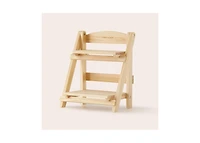 Tiny Land Play Kitchen Accessories – Play Kitchen Food Storage: Versatile Wooden Rack for Play Food