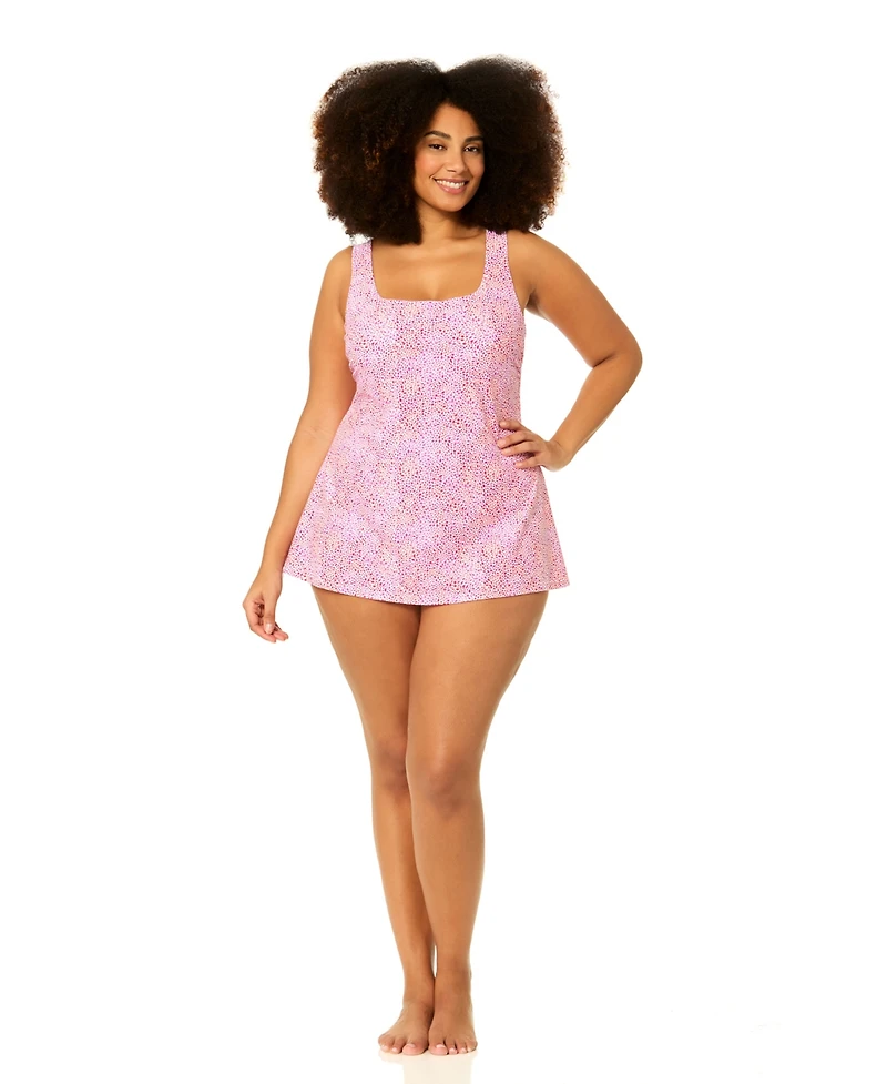 Raisins Curve Plus Underwire Printed One-Piece Swim Dress