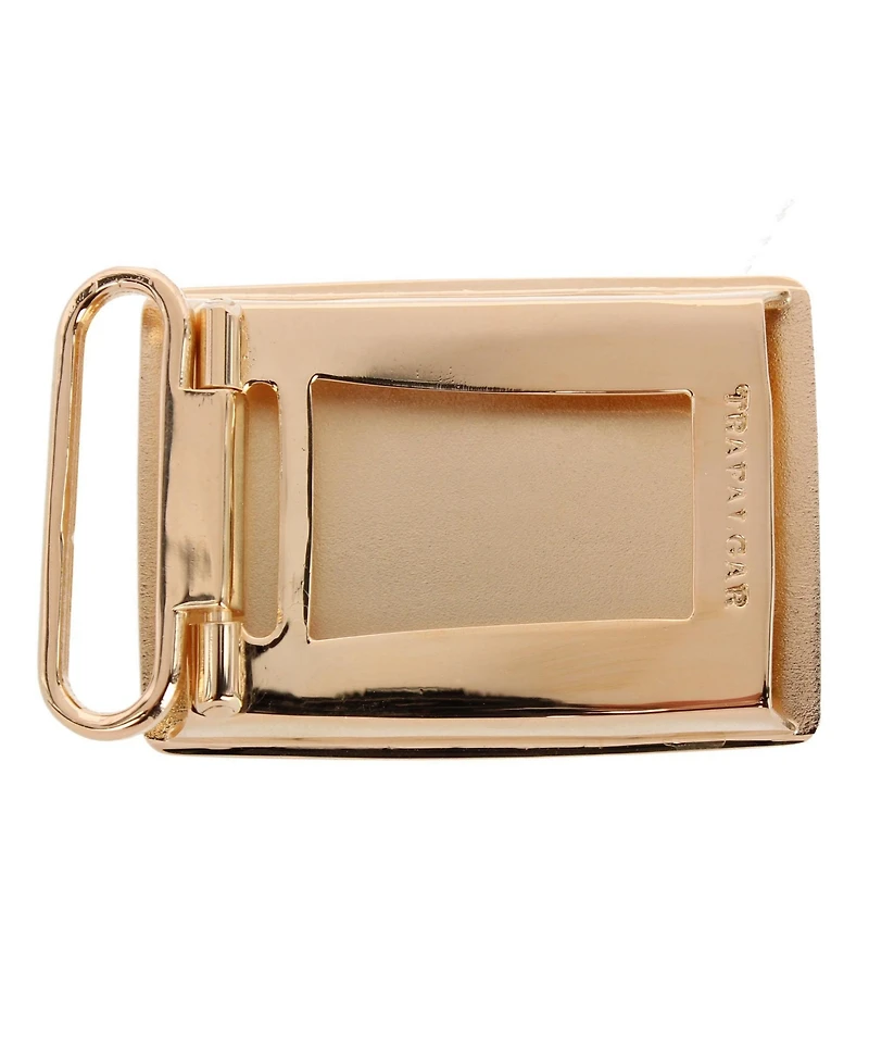 Trafalgar Men's Oval Signet Brass Based Compression Belt Buckle