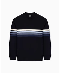 A|X Armani Exchange Men's 4 Stripes Cotton Sweater