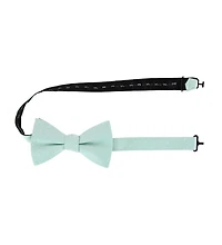 Trafalgar Men's Churchill Chambray Polka Dot Linen Blend Bow Tie