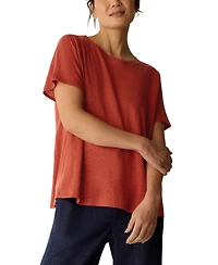 Eileen Fisher Women's Linen Jersey Crewneck T-Shirt