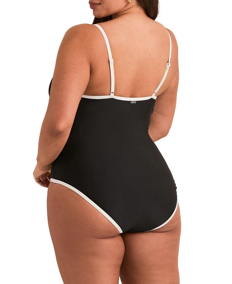 Adore Me Plus Rye Swimwear One Piece Swimsuit