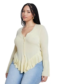 Eloquii Plus Ruffle Cardigan