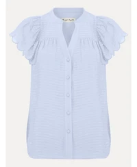 Phase Eight Women's Aleasha Scallop Sleeve V-Neck Blouse