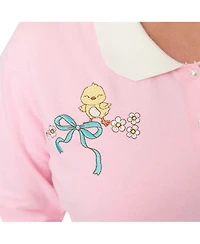 Unique Vintage Plus Collared Knit Cardigan