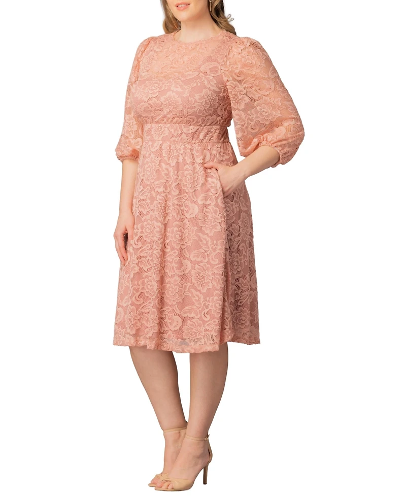 Kiyonna Plus Hepburn Lace Cocktail Dress