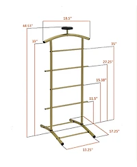 Kings Brand Furniture Metal Suit Valet Stand with Tie Bar, Tray & Trouser Bar – Freestanding Clothes Rack & Jacket Hanger – Clothing Org
