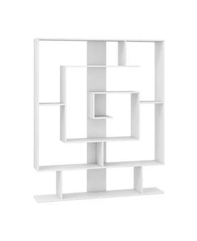 Slickblue 7-Tier Bookshelf Open Display Shelf Rack for Home