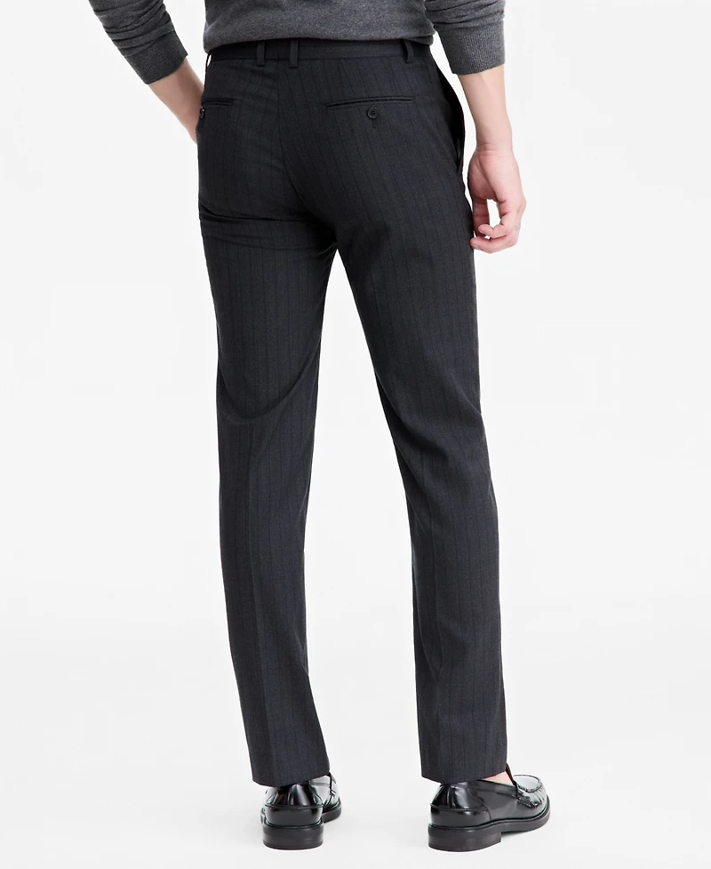 Calvin Klein Men's Slim-Fit Wool-Blend Pinstripe Suit Pant