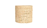 Household Essentials Handwoven Corn Leaf Waste Basket, Natural
