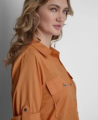 Dkny Women's Long-Sleeve Collared Shirt