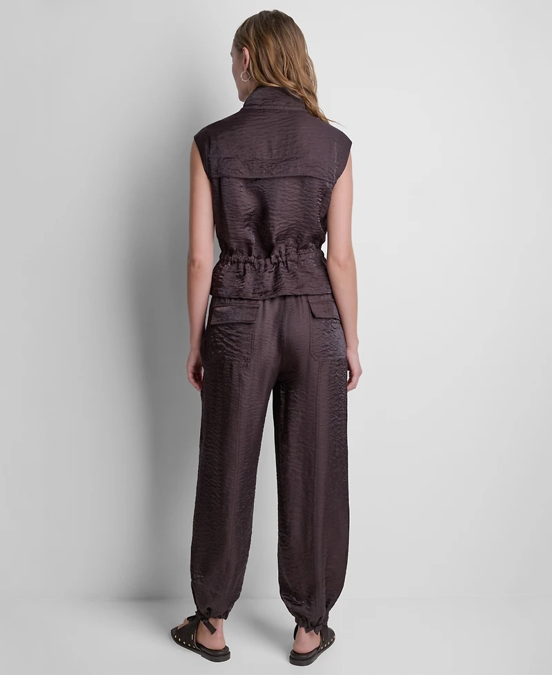 Dkny Women's Cap-Sleeve Twinkle Tie-Front Vest