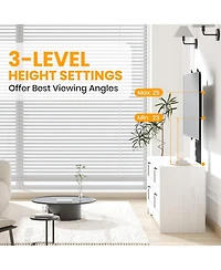 gaomon Tv Stand, Mount for 32/45/55/65/75/80 inch TVs, Entertainment Center w/ 4 Drawers Storage, Wood Media Console Tables for Bed,Living Room