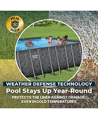 Bestway Apx 365 Rectangular Above Ground Swimming Pool Set