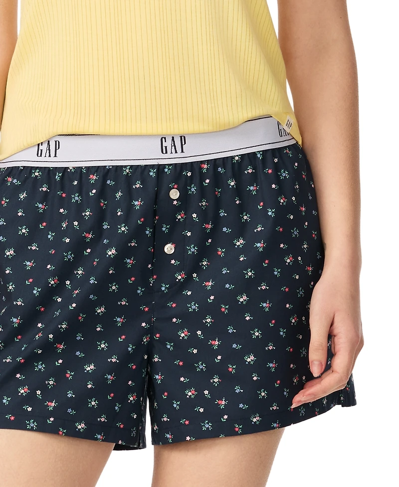 Gap Women's Poplin Pull-On Boxer Shorts