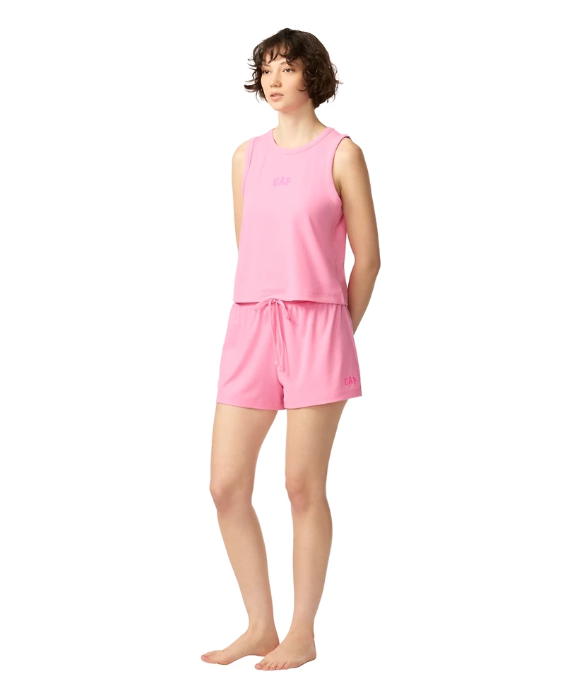 Gap Women's Ribbed Tank Top and Pull-On Shorts, 2-Piece Set