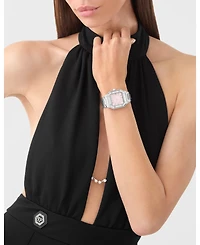 Philipp Plein Women's Plein Edge Silver Stainless Steel Bracelet Watch, 34mm