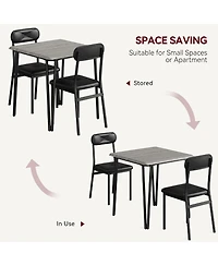 gaomon 3-Piece Dining Table Set with 2 Upholstered Chairs