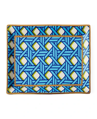 Jonathan Adler Basketweave 7" Rectangle Tray