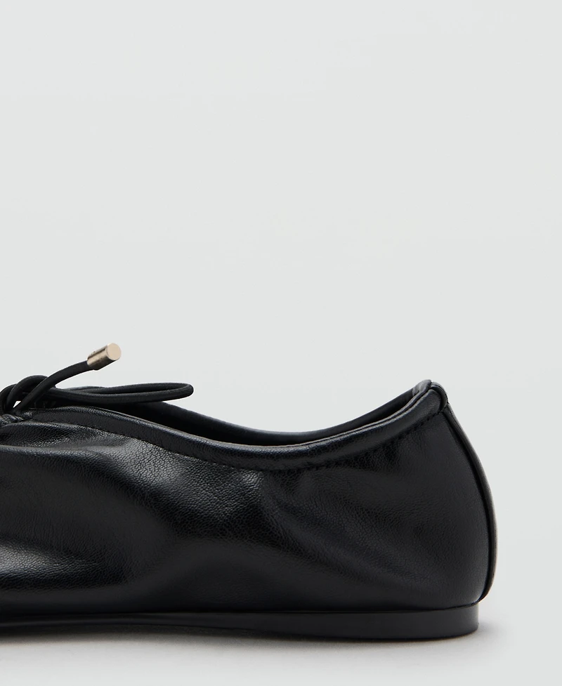 Mango Women's Bow Ruched Shoes