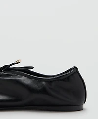 Mango Women's Bow Ruched Shoes