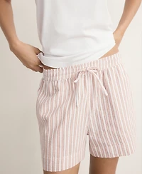 Mango Women's Two-Piece Cotton Striped Pajamas