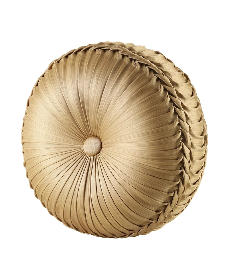 J Queen New York Napoleon Tufted Decorative Pillow, 15" Round