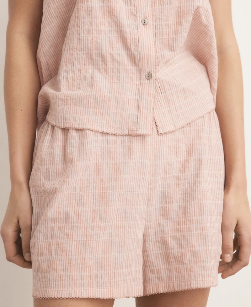 Mango Women's Two-Piece Cotton Pajama Set