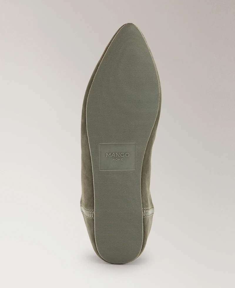 Mango Women's Stitching Detail Leather Clogs