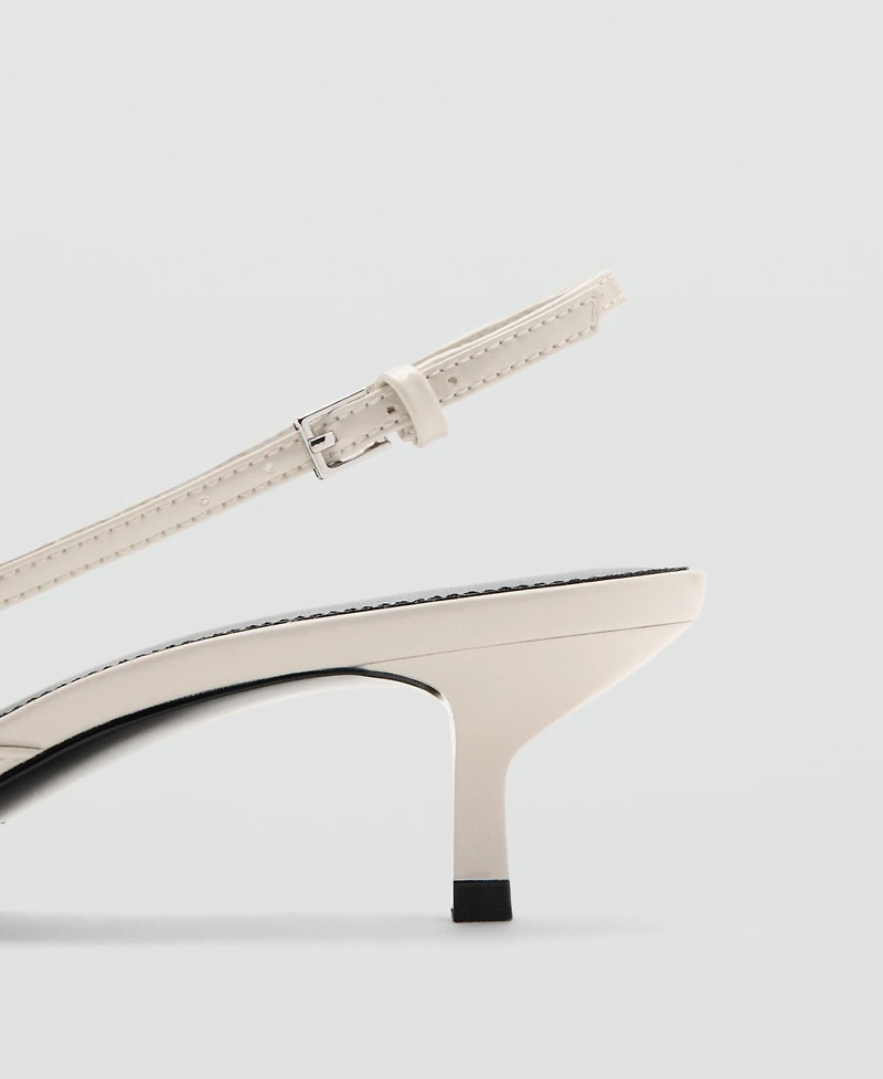 Mango Women's Kitten-Heel Pointed Shoes