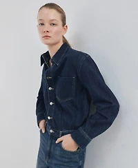 Mango Women's Buttons Denim Jumpsuit