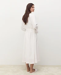 Mango Women's Lace Cotton Robe