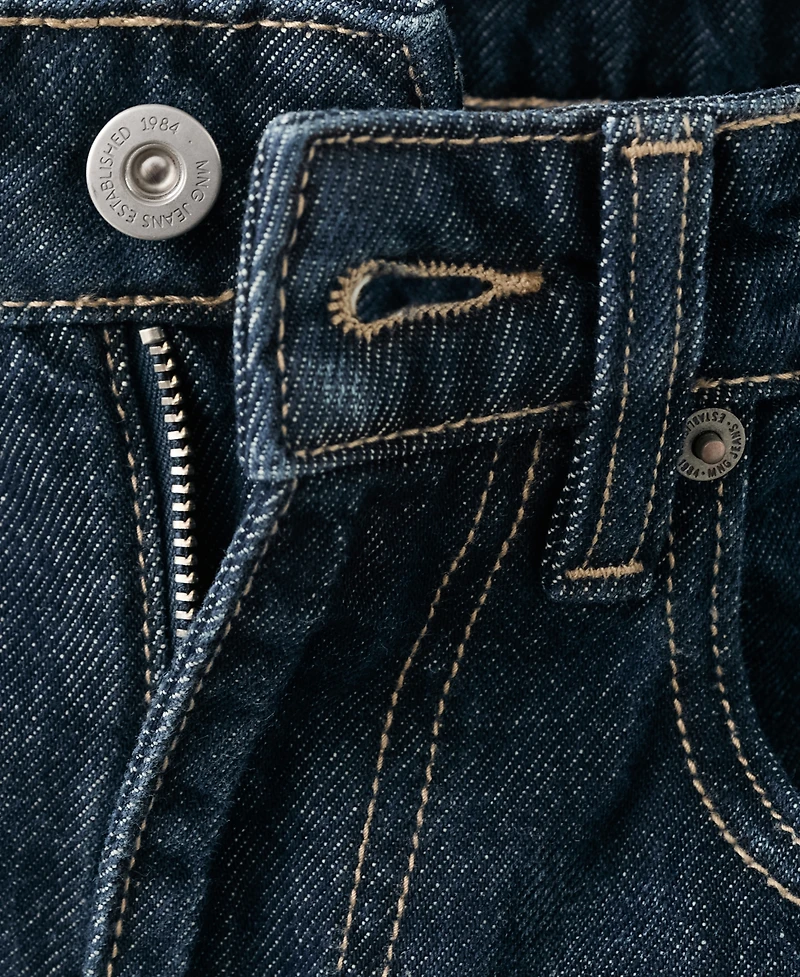 Mango Women's Turn-Up Hem Wide Leg Jeans