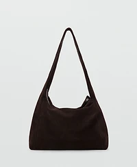 Mango Women's Suede Shopper Bag