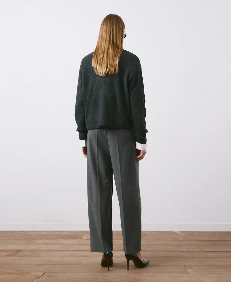 Mango Women's Straight-Fit Pleated Pants