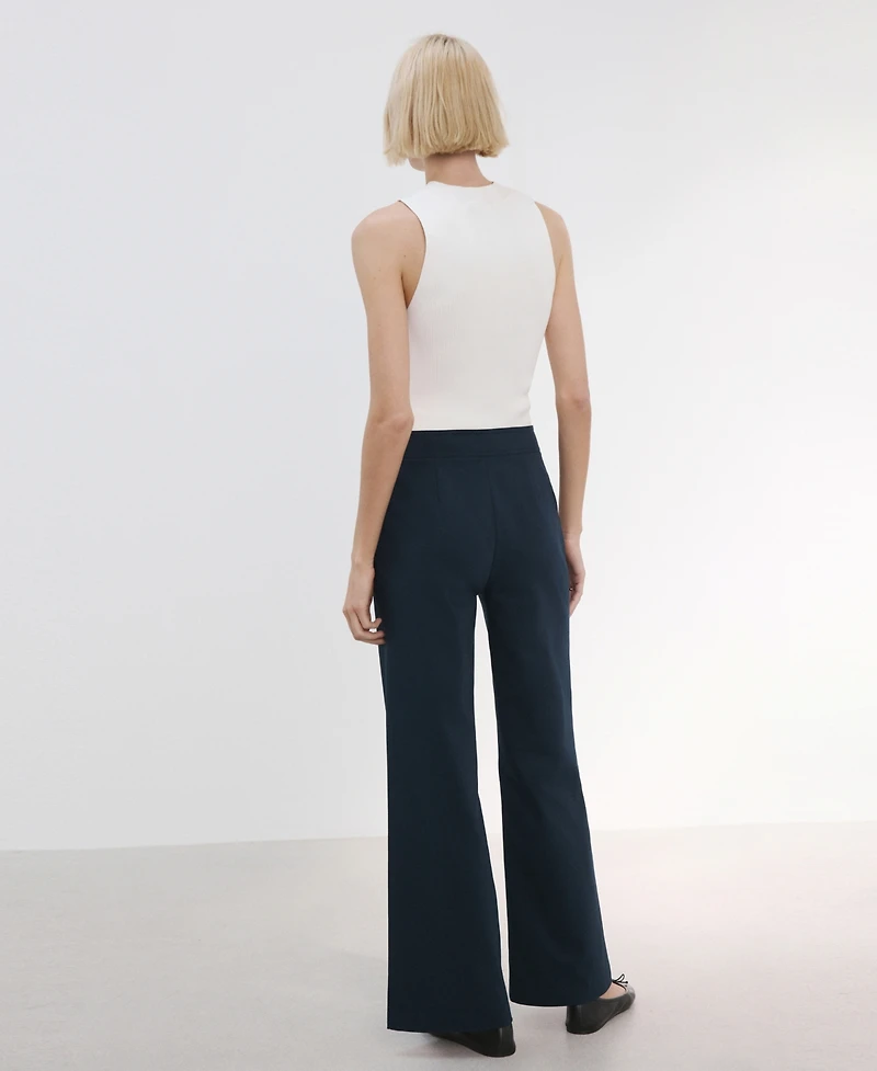 Mango Women's Jewel Buttons Straight Pants