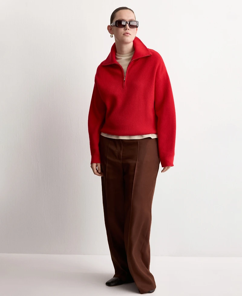 Mango Women's High-Waisted Lyocell Pants