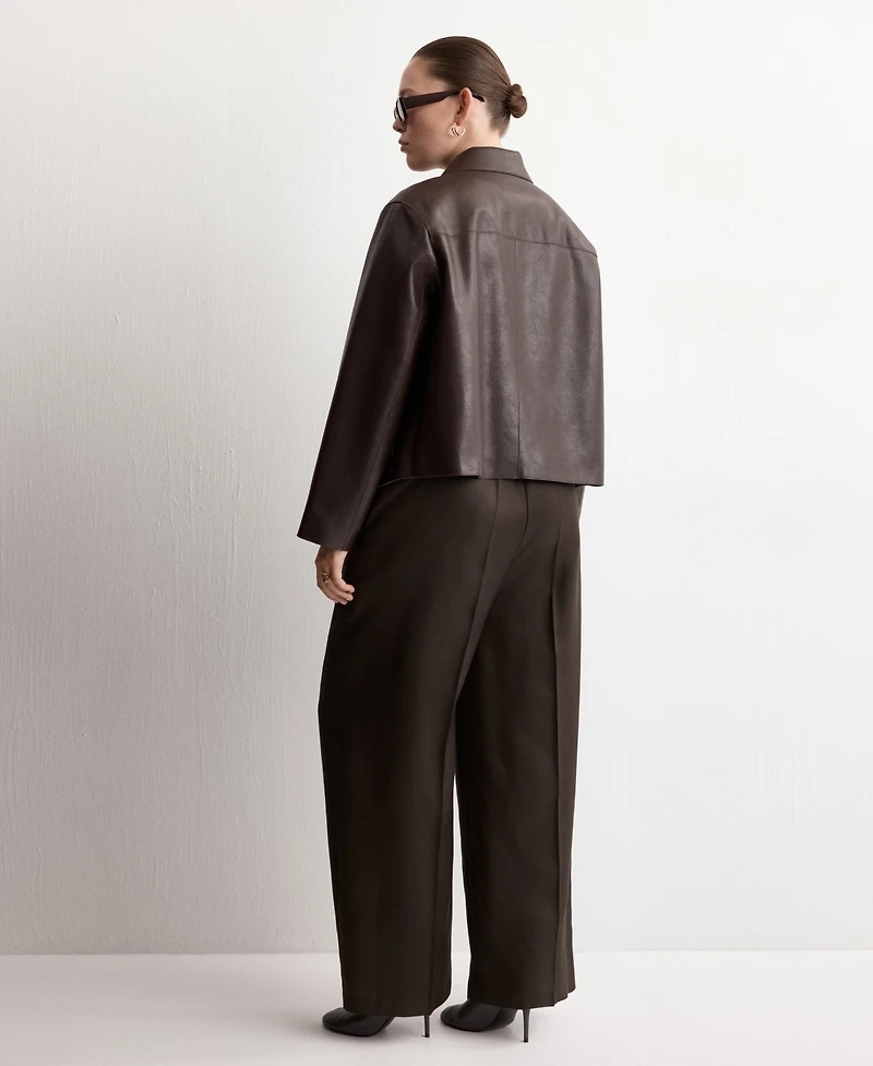 Mango Women's High-Waisted Lyocell Pants