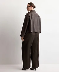 Mango Women's High-Waisted Lyocell Pants