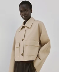 Mango Women's Pockets Cotton Jacket