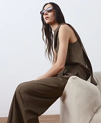 Mango Women's Striped Foulard Top