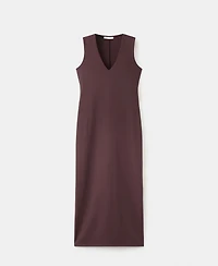 Mango Women's Fitted V-Neck Dress