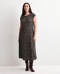 Mango Women's Floral-Print Midi-Dress